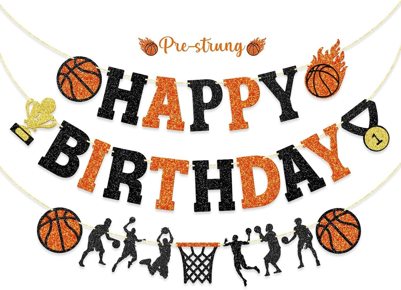 Little Man Basketball Birthday Banner, Basketball Birthday Decorations, Sports Themed Birthday Banner